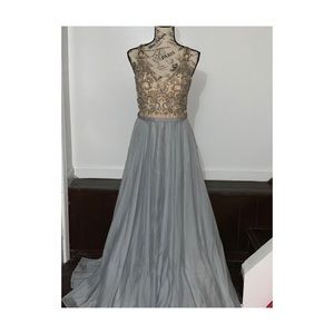 Floor Length baby blue dress